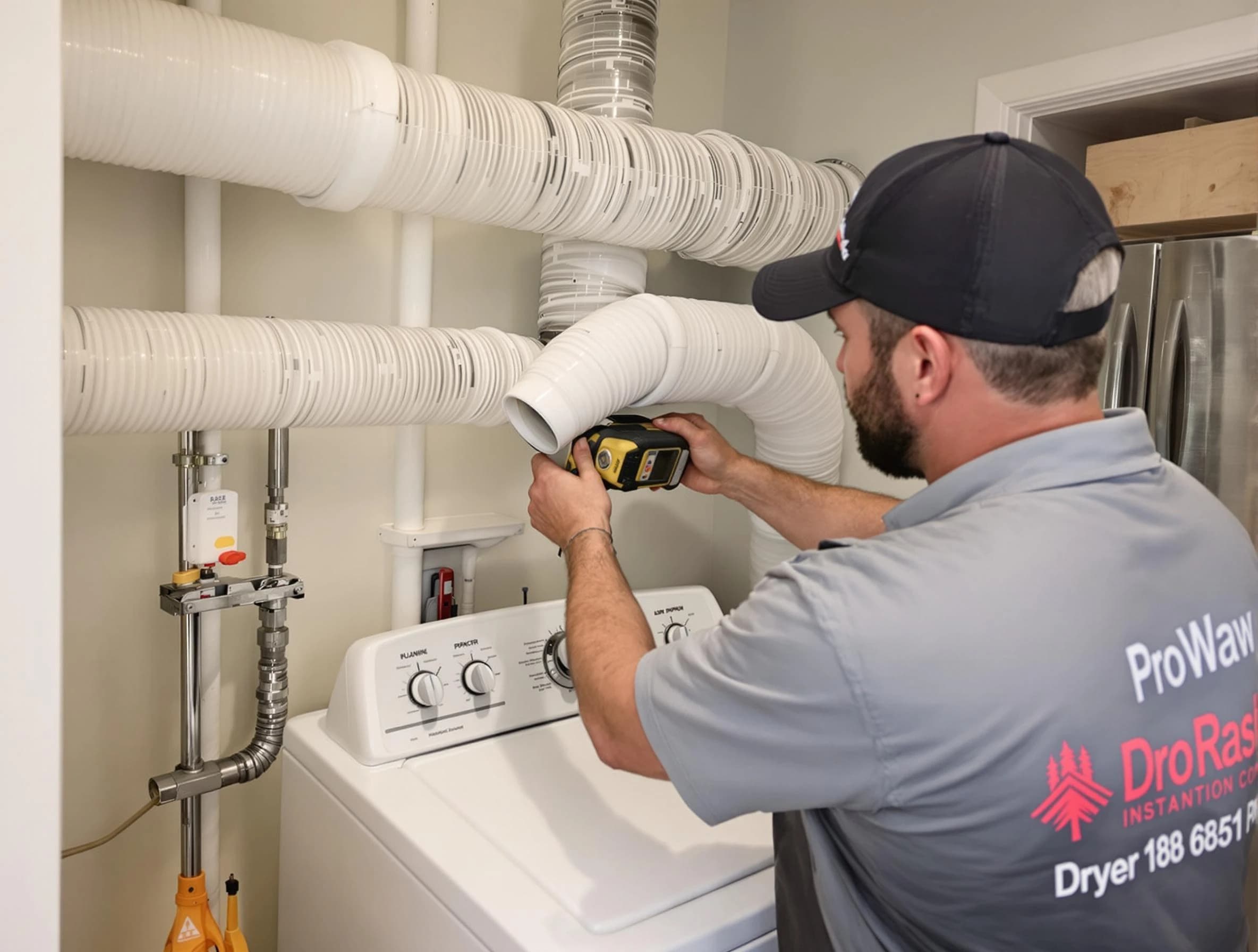 Professional dryer vent hose installation by Shaw Heights Dryer Vent Cleaning in Shaw Heights