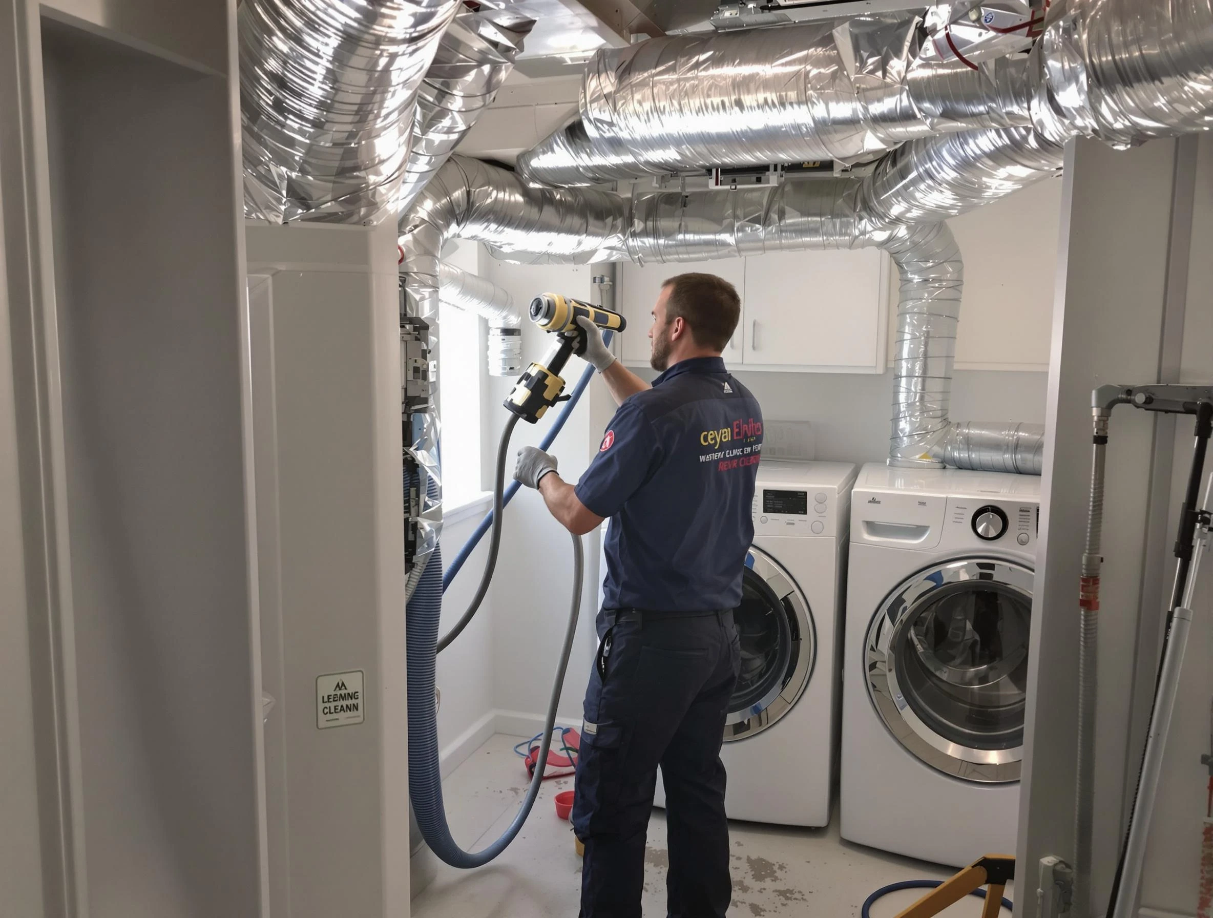 Shaw Heights Dryer Vent Cleaning specialist using advanced equipment for thorough duct cleaning in Shaw Heights